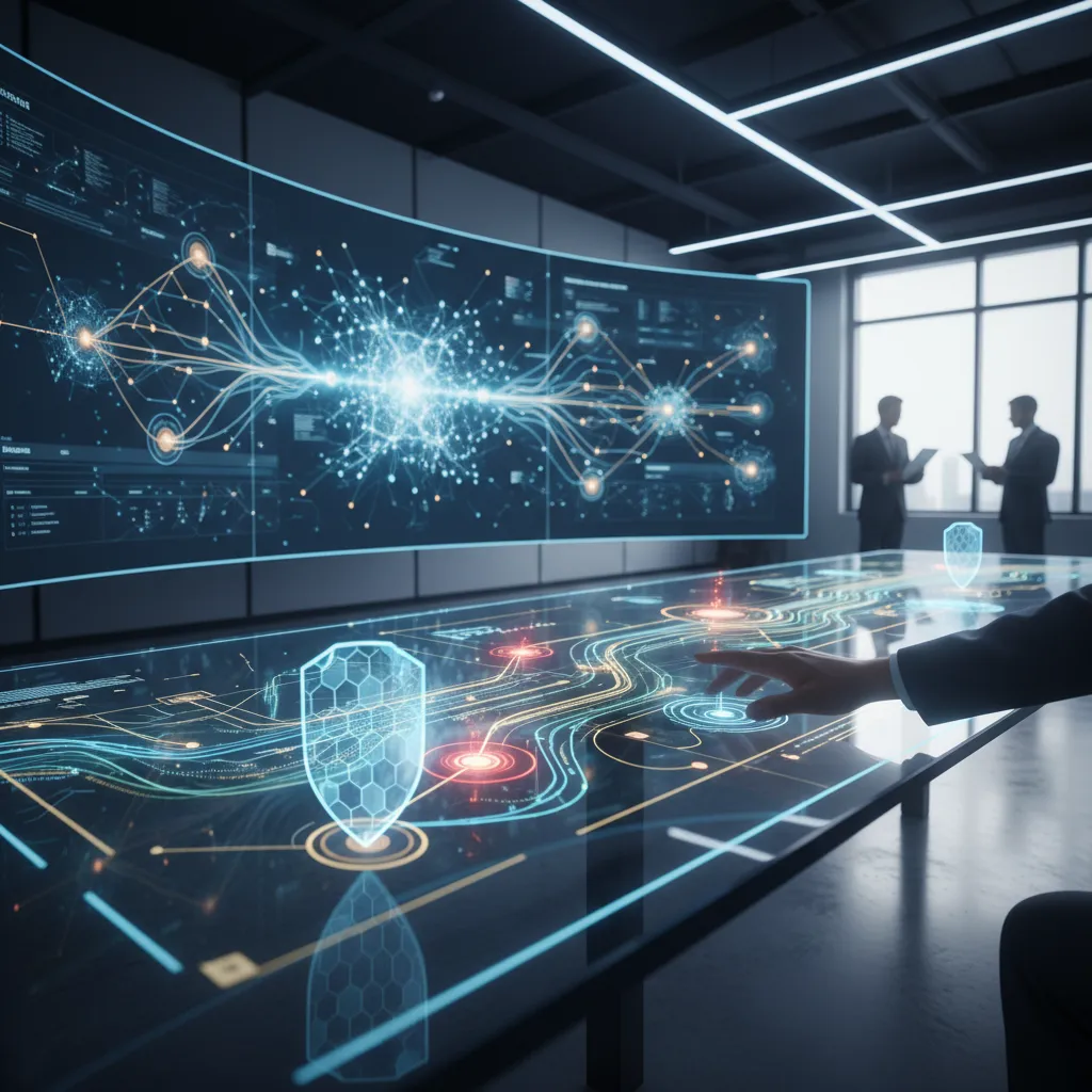 AI systems analyzing financial data for enterprise risk management and strategic decision-making