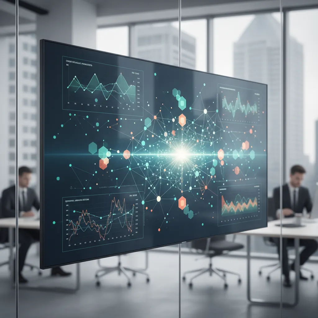 AI dashboard displaying real-time financial risk metrics for credit and operational risk