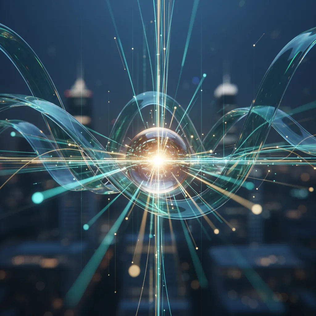 Abstract representation of strategic capital flow and investment in growth equity markets.