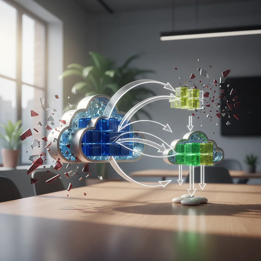 Diagram illustrating optimized cloud resource allocation and reduced waste