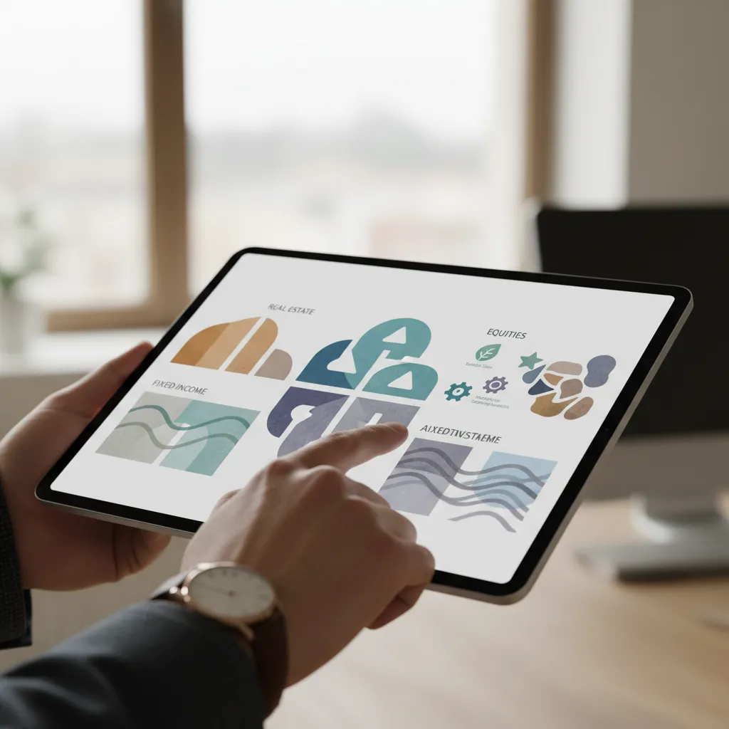 Personalized investment portfolio on a tablet screen, illustrating direct indexing customization