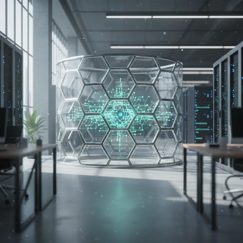 Secure digital network symbolizing ethical data governance