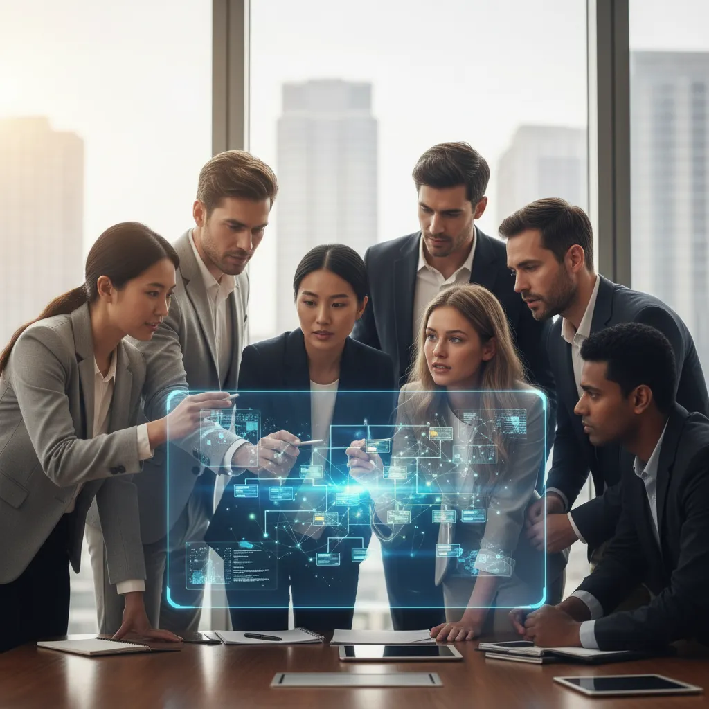 Enterprise team collaborating on a Generative AI data governance framework