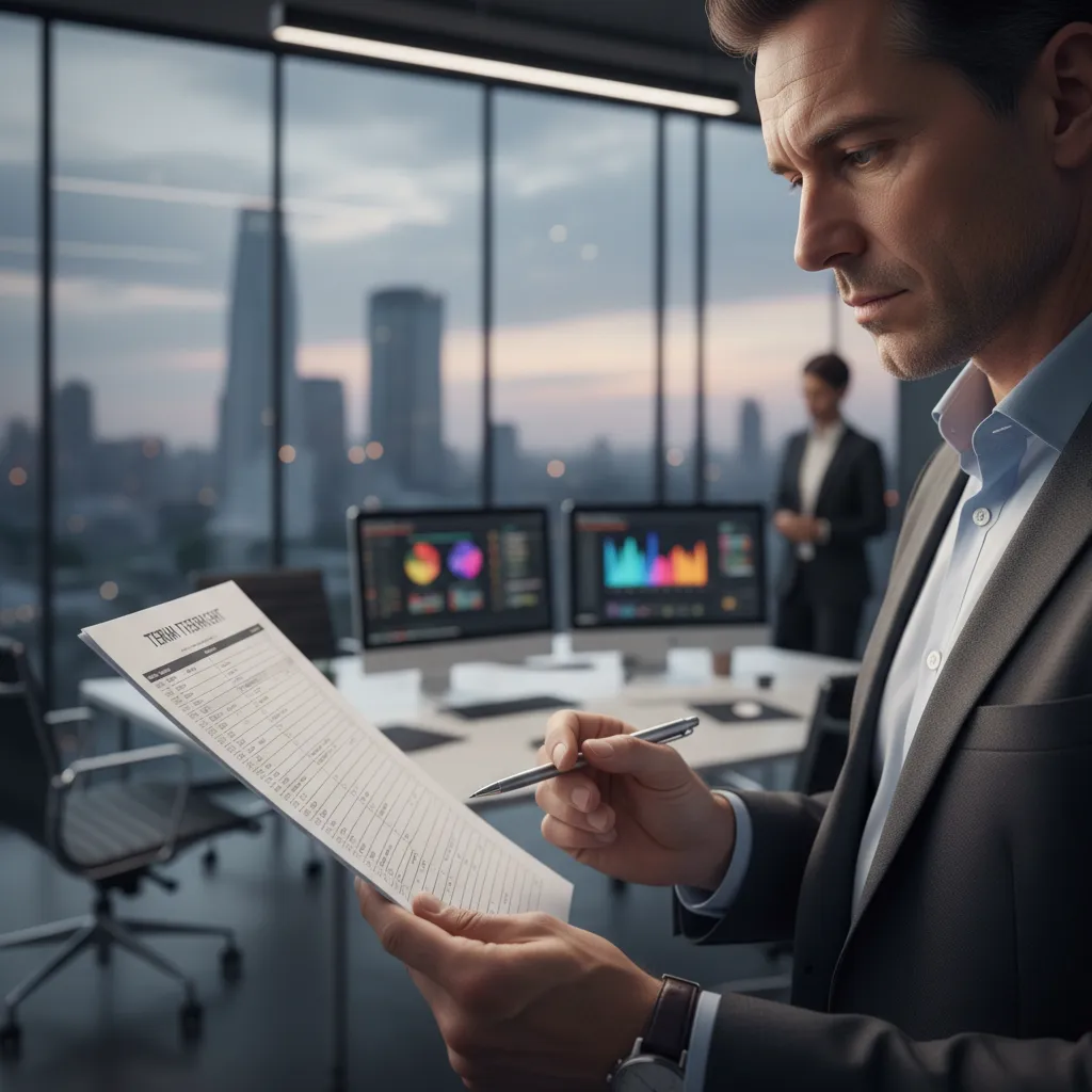 Investor analyzing convertible note terms for strategic early-stage investment