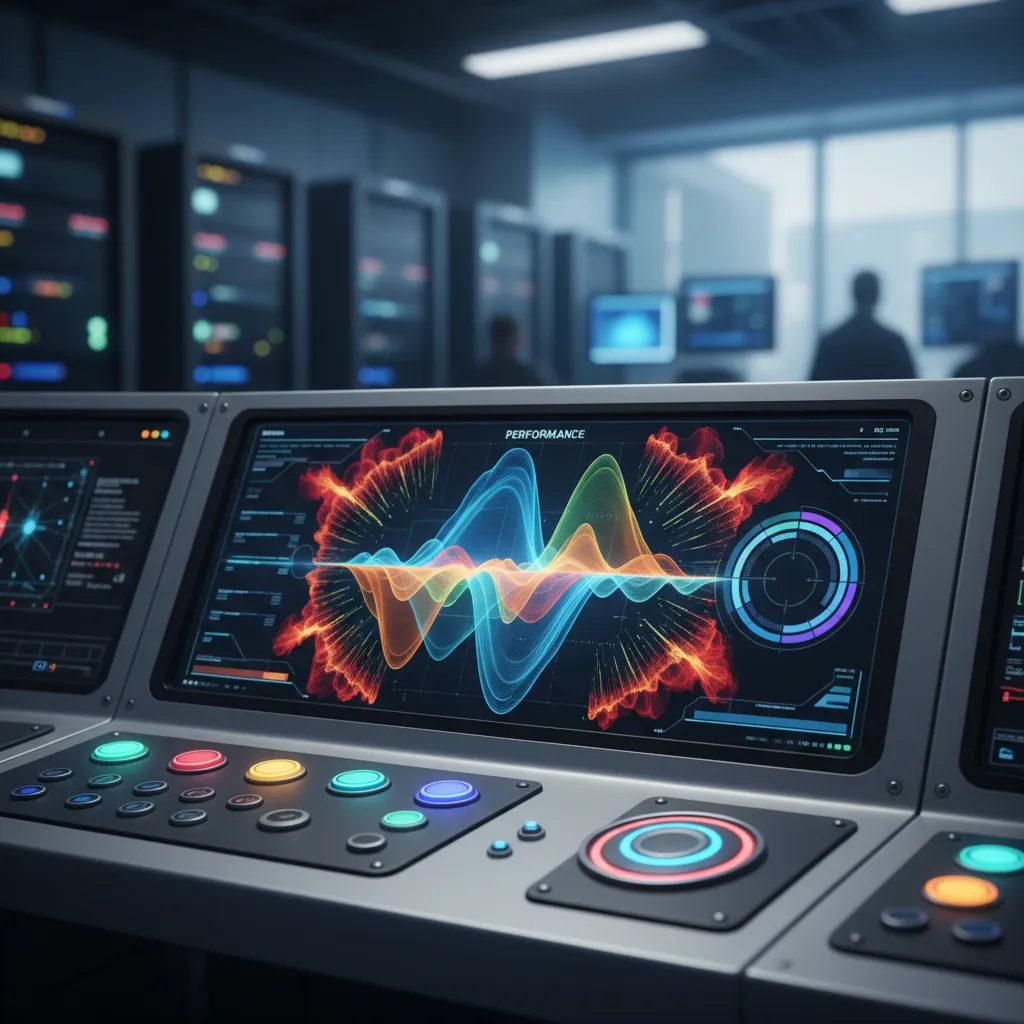 Real-time MLOps dashboard monitoring machine learning model performance and health.