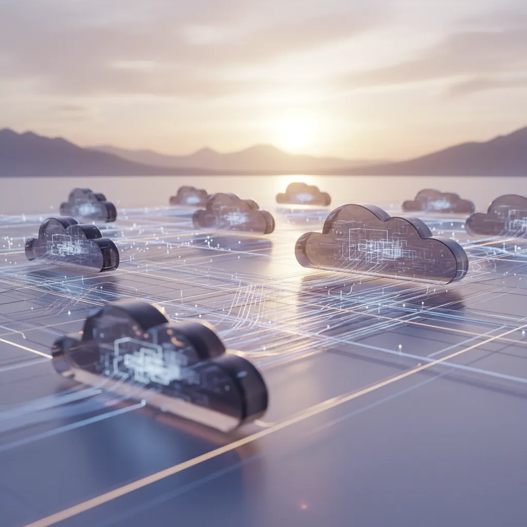 Abstract representation of integrated multi-cloud environments for strategic business advantage