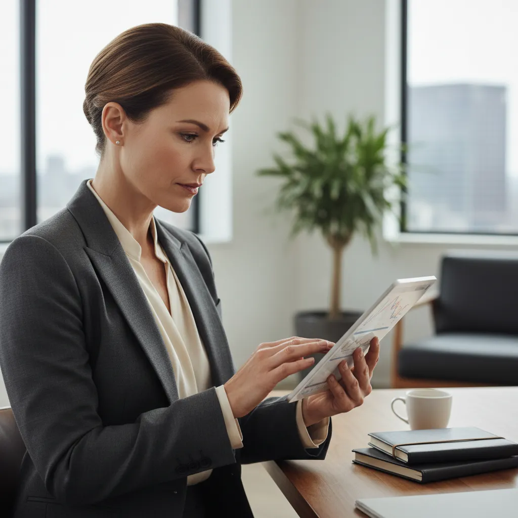 Sophisticated investor analyzing private credit market data on a tablet