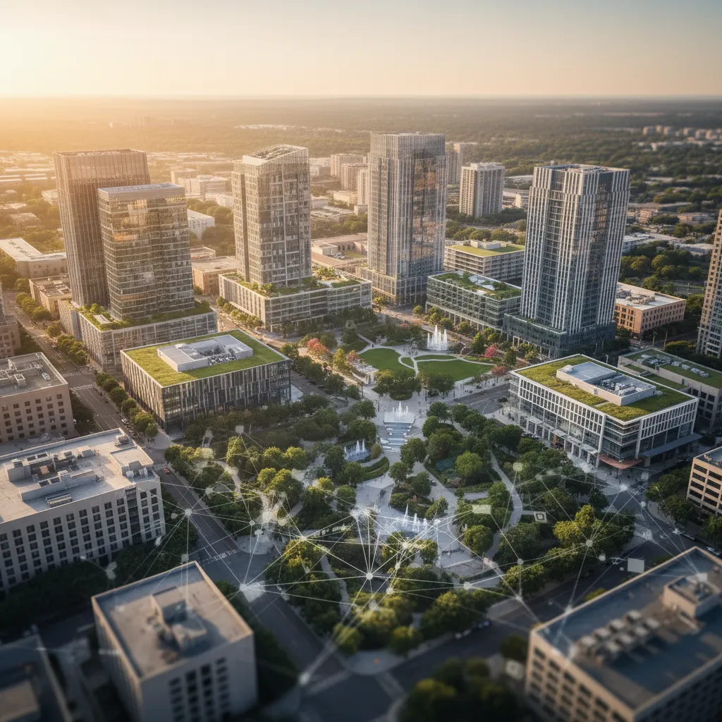 Modern urban development in a Qualified Opportunity Zone, symbolizing strategic investment and growth