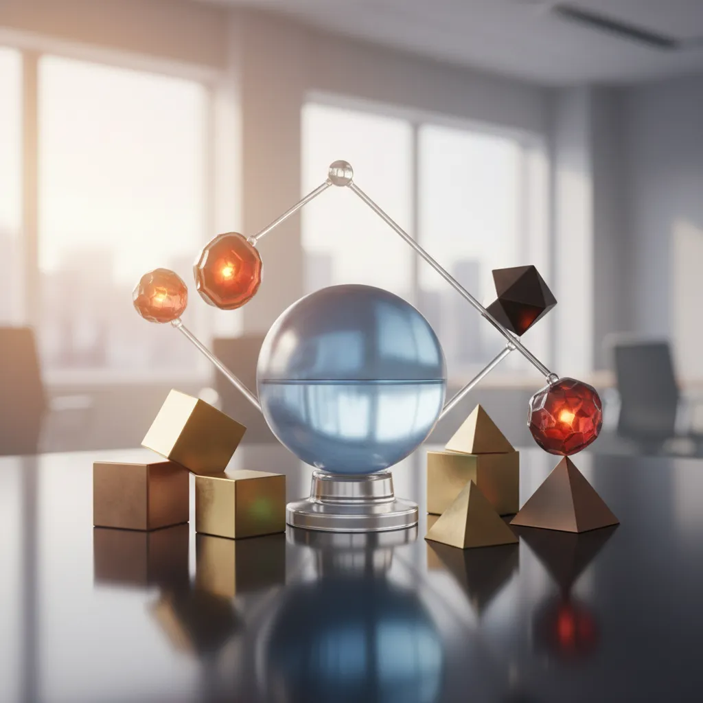 Abstract representation of balanced financial risk contributions in a portfolio