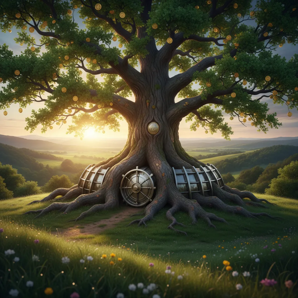 Visual metaphor for asset protection and wealth growth through trust structures.